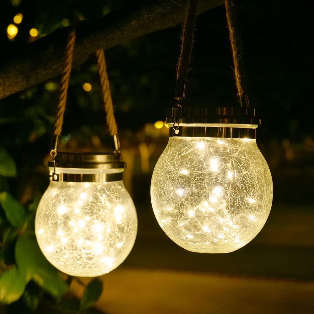 Hanging Solar Lantern Outdoor Waterproof Decorative Light for Garden Yard Lawn