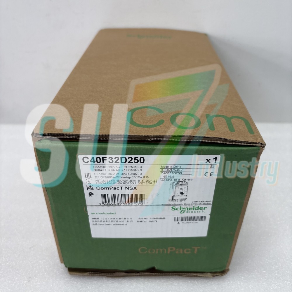 Schneider C40F32D250 NSX400F Mic2.3 250A 3P3D circuit breaker# 1pcs  New  In Box