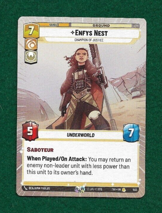 STAR WARS UNLIMITED ENFYS NEST #463 TWILIGHT OF THE REPUBLIC RARE HYPERSPACE