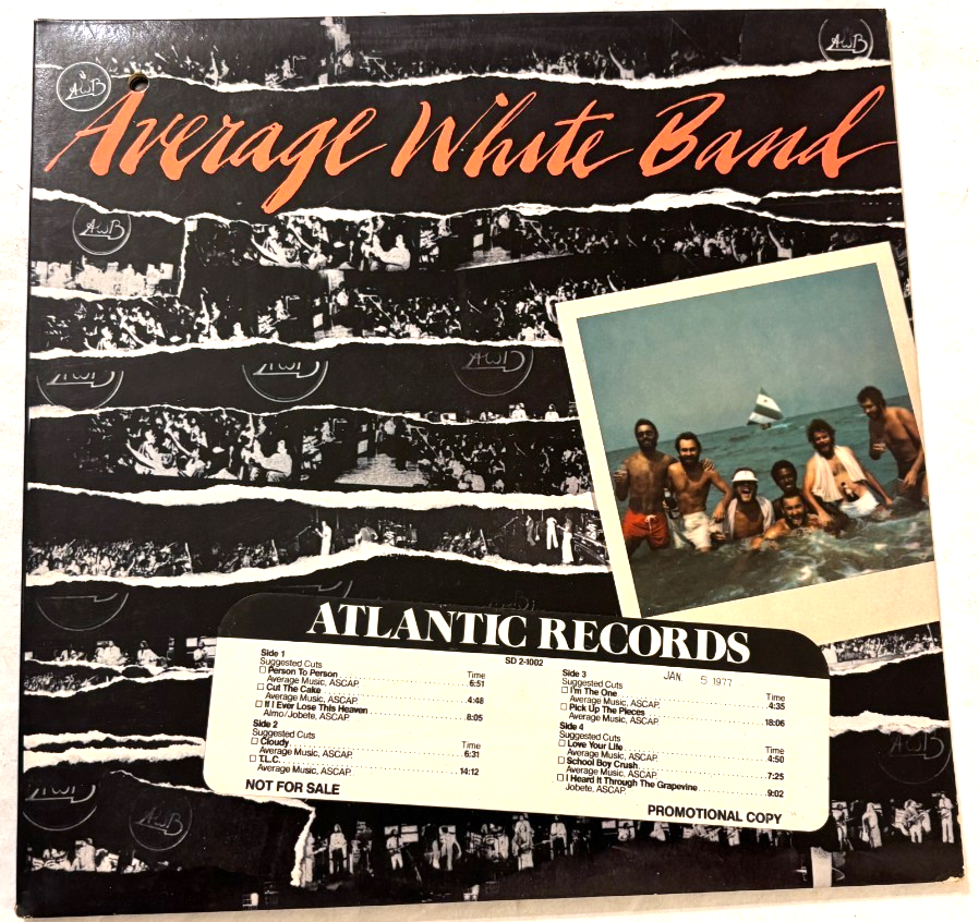 Average White Band Person SD21002 Stereo PROMO Atlantic 1976 Vtg 2-Record Set NM