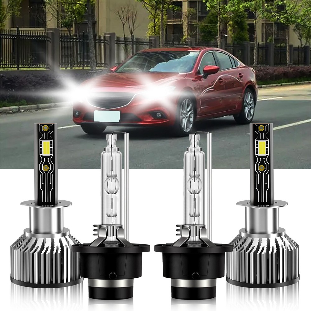 For Mazda 6 2006-2008 LED HID Headlight Bulb High Low Beam Kit H1+D2S 6500K