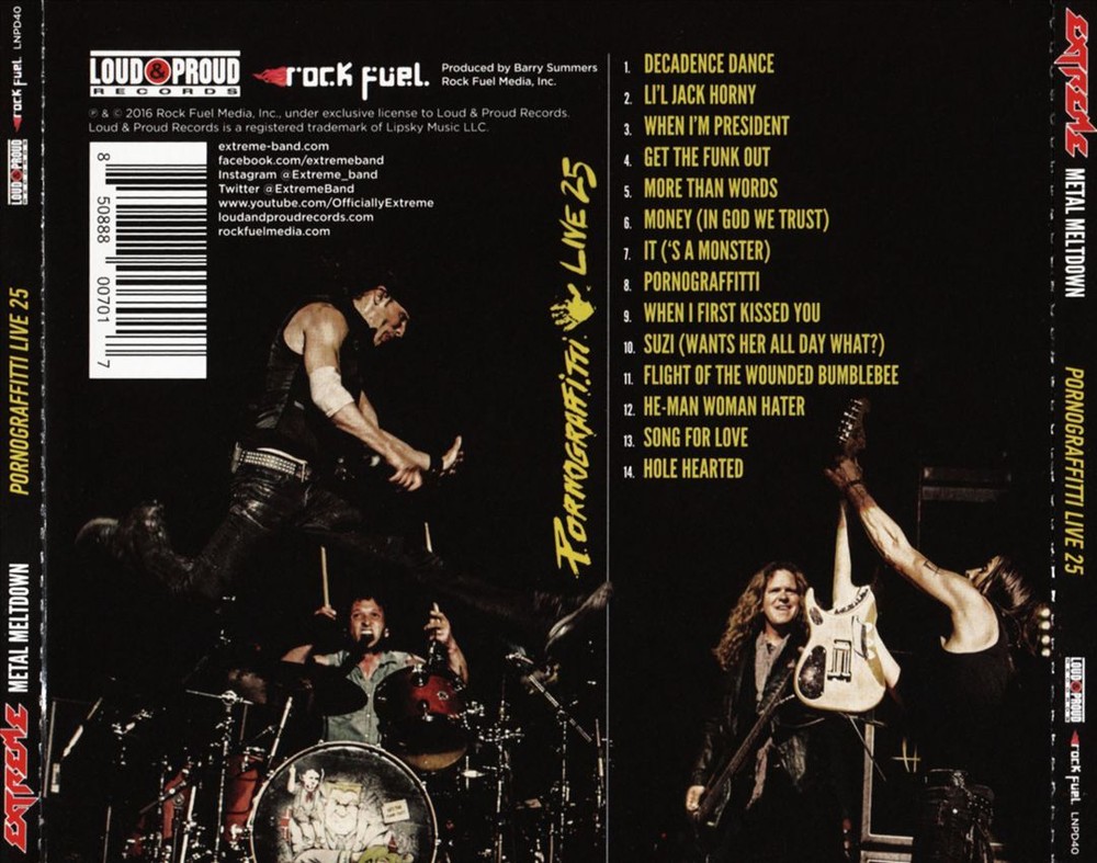 Extreme Pornograffitti Live 25: Metal Meltdown Limited Edition New CD