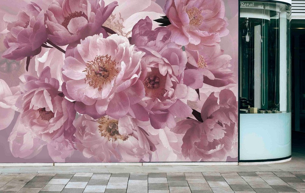3D Retail Peony Plants Close-up Wall Murals Wallpaper Murals Wall Sticker