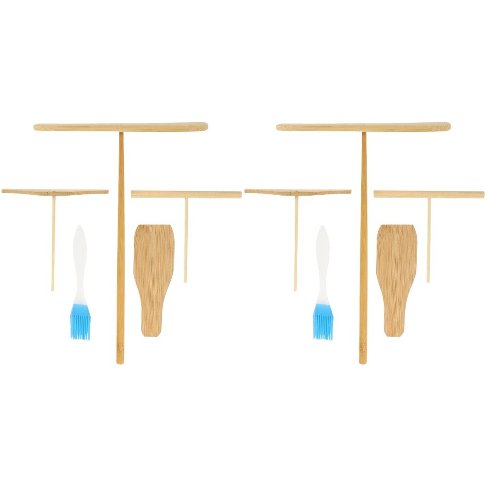 2-Piece Roti Maker & Crepe Spreader Set for Perfect Pancakes