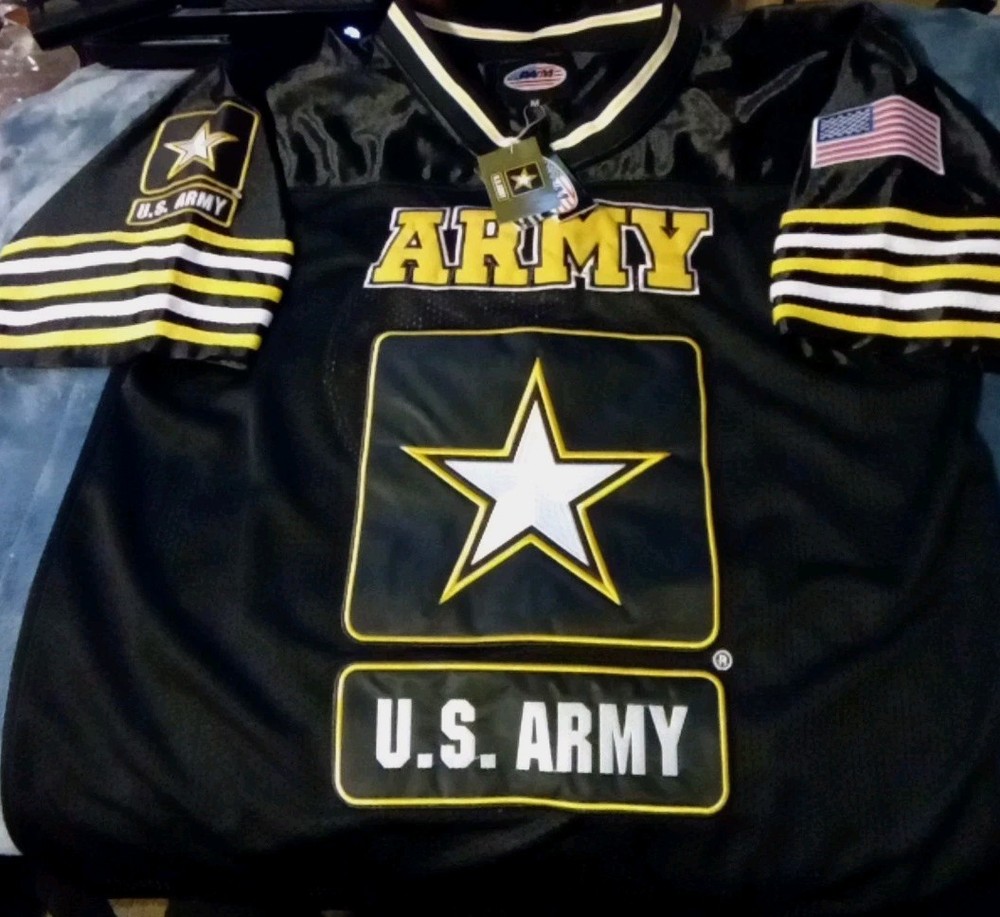 U.S. ARMY Football Stitched Jersey Black Men's Size M - NEW!