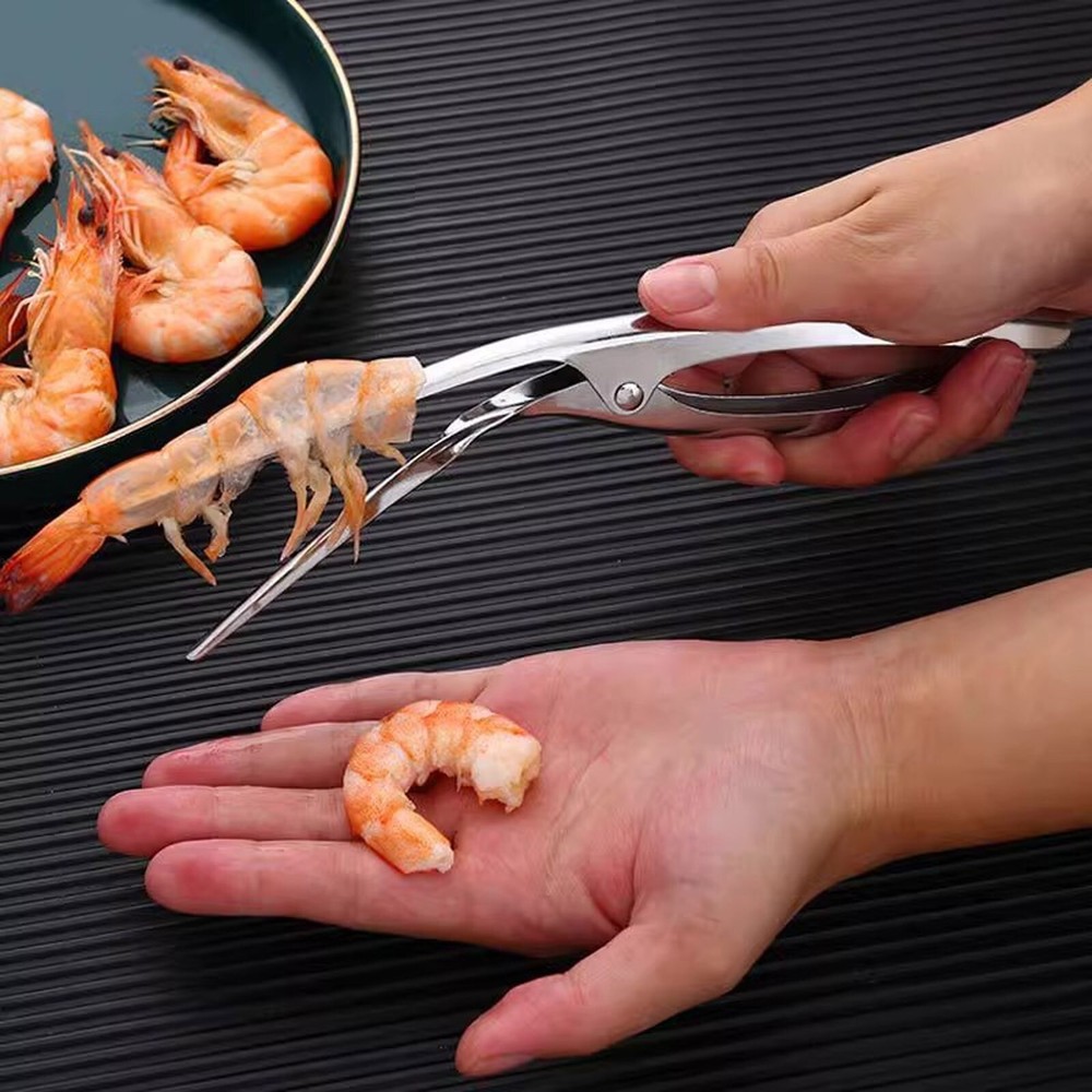 Stainless Steel Prawn Peeler Shrimp Deveiner Peel Device Creative Kitchen Tools