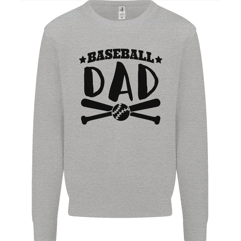 Fathers Day Baseball Dad Funny Mens Sweatshirt Jumper-image