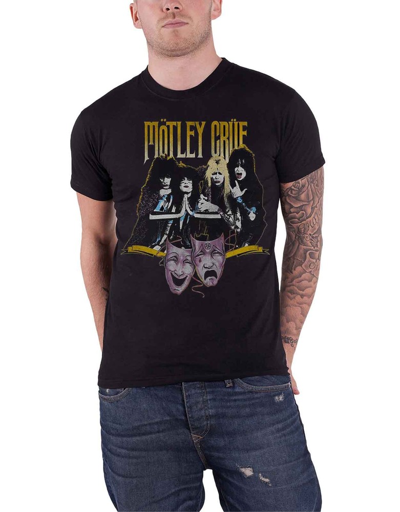 Motley Crue Theatre of Pain Vintage Band Logo Official Mens Black T-Shirt