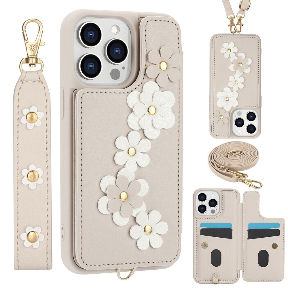 Leather Wallet Case with Shockproof Feature for iPhone Pro Max  15 14 13