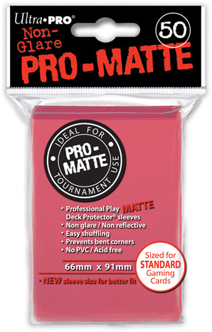 Pro-Matte Sleeves (50ct) - Fuchsia Ultra Pro GAMING SUPPLY BRAND NEW ABUGames