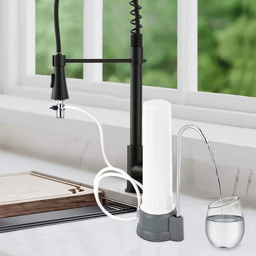 Counter Top Dual Stage Drinking Water Filter | Sediment Carbon Cartridge 2-Stage
