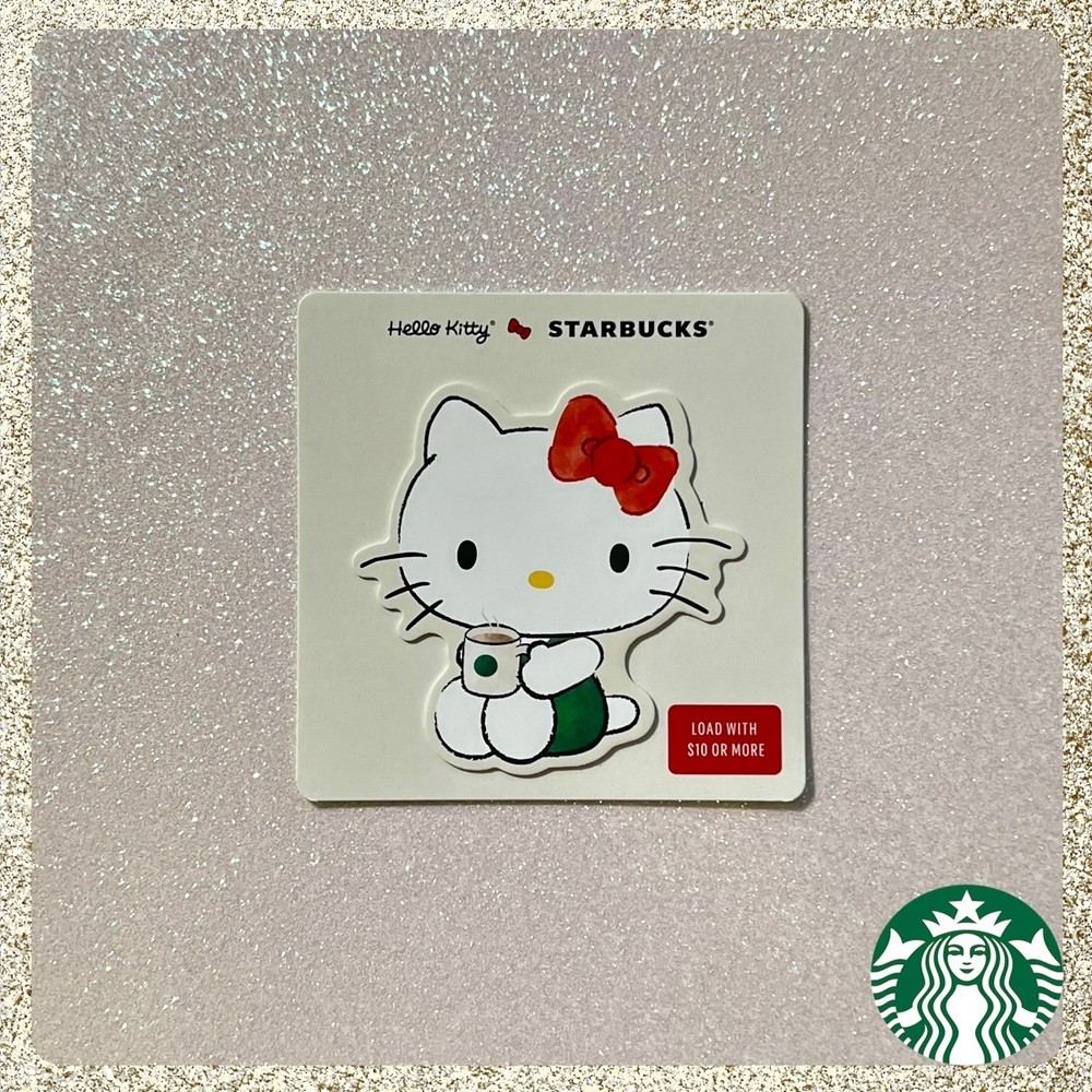 🎀 2025 Starbucks x Hello Kitty Die-Cut Gift Card in MINT Condition
