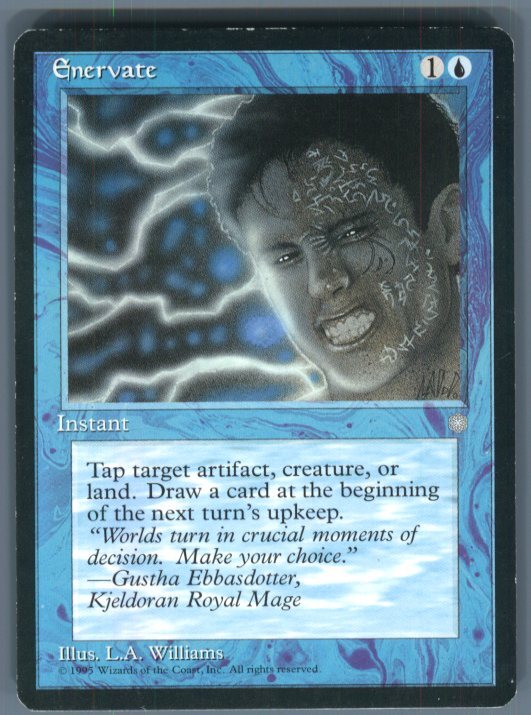 MTG Ice Age Enervate Card - Classic Magic the Gathering Collectible