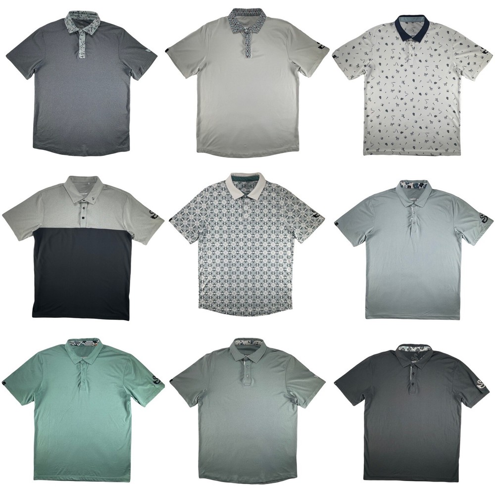 Swannies Golf Polo Sponsored PGA Tour Player Owned Short Sleeve Tech Quick Dry M