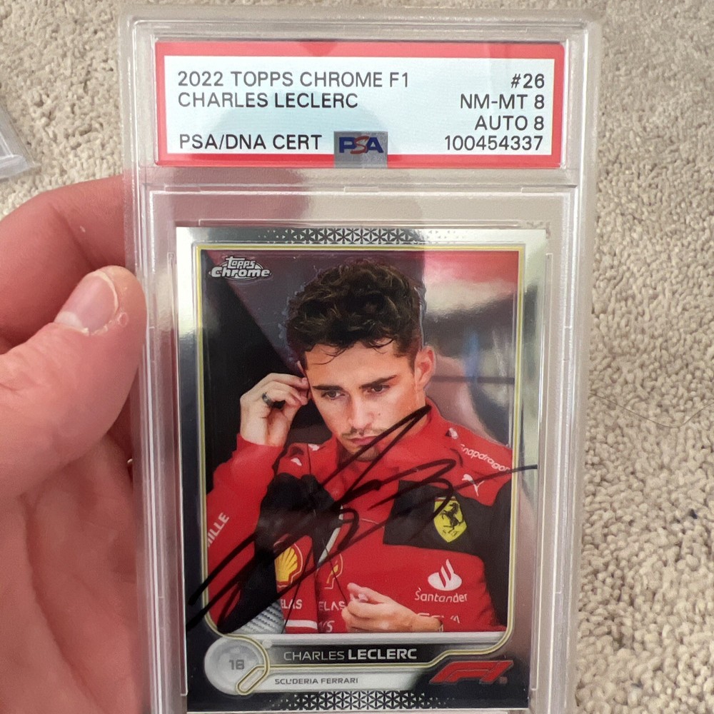 topps chrome f1 charles leclerc autograph