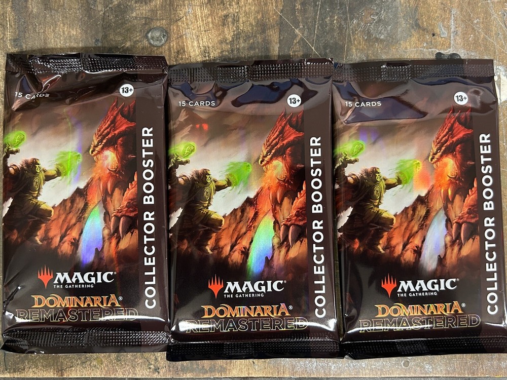 (Lot of 3) Magic the Gathering MTG Dominaria Remastered Collector Booster Packs