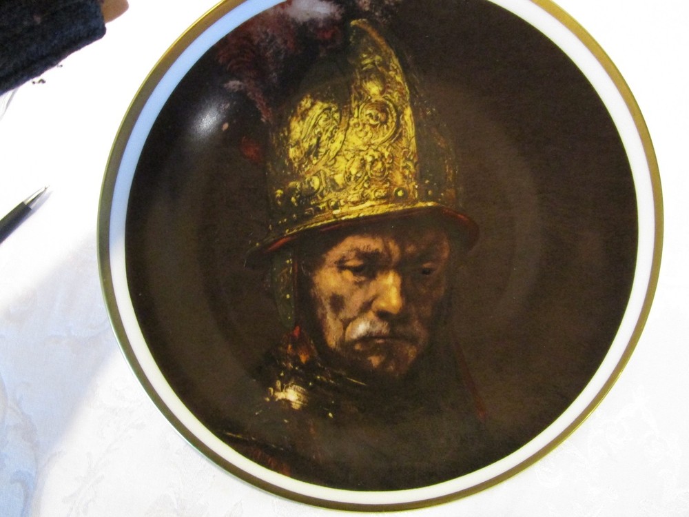 Vintage Porcelain Bavaria Wall Plate Josef Kuba OTCO Germany Warrior Soldier 13
