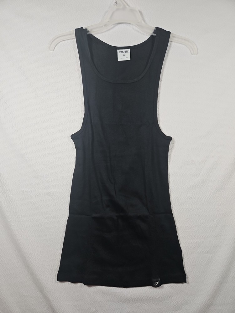 Gymshark Ribbed Tank 3 Pack, Medium Body Fit, Black