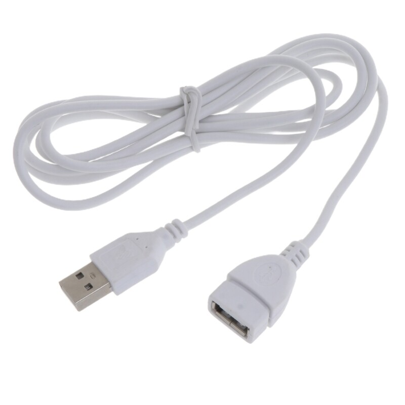 White USB A Male to Female Extension Cable 1.5M 5ft