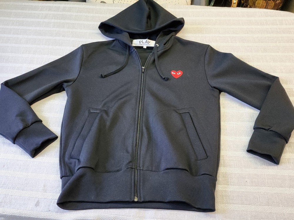 play comme des garcons S Zip-Front Hooded Jacket LNC!