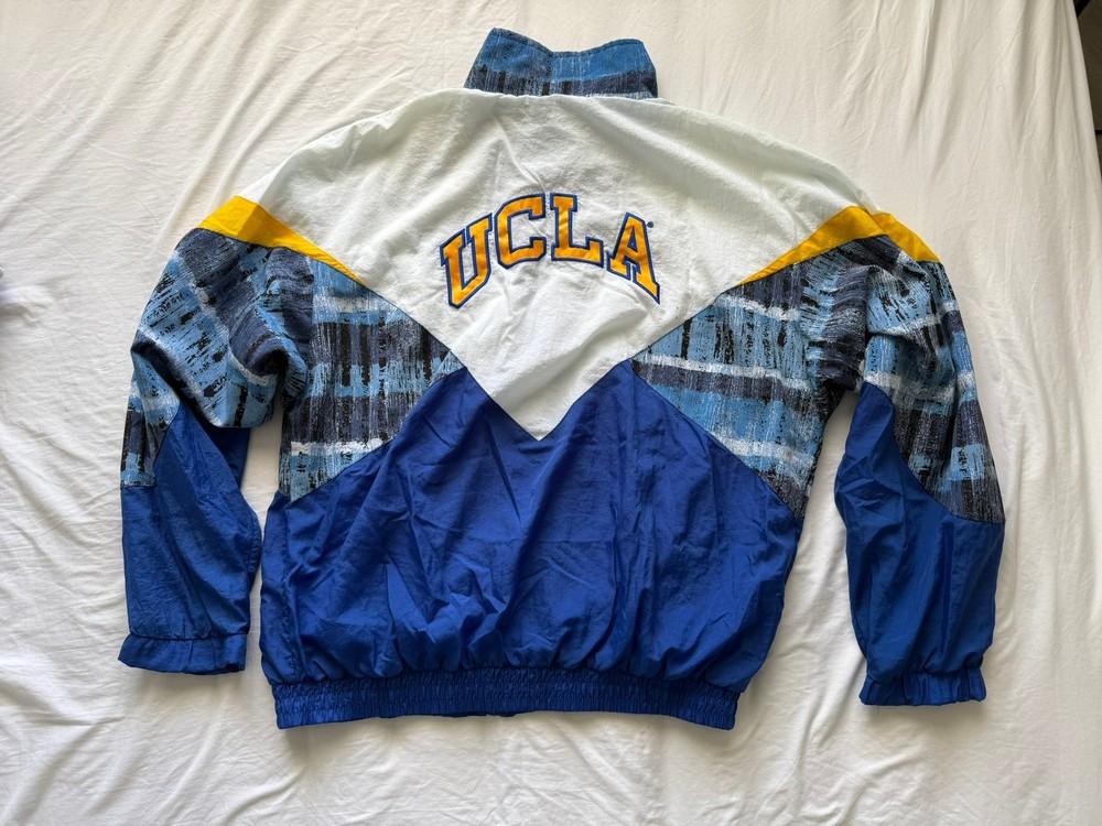 Vintage 90s Reebok UCLA Bruins Nylon Full Zip Windbreaker Jacket Men's Large