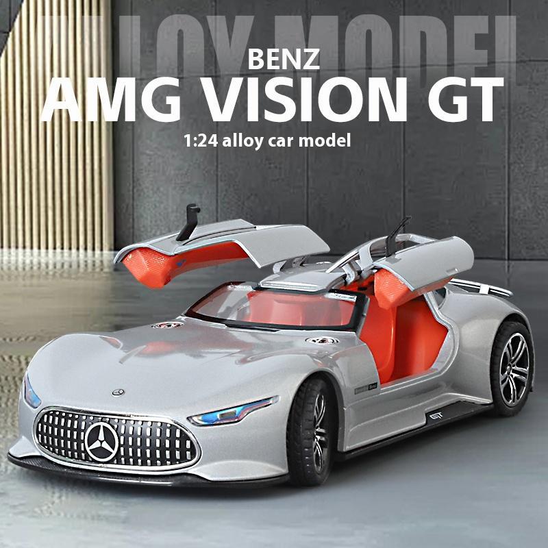 1:24 Mercedes Benz Amg Vision Gt Diecast Car Model with Sound & Light Collectibl