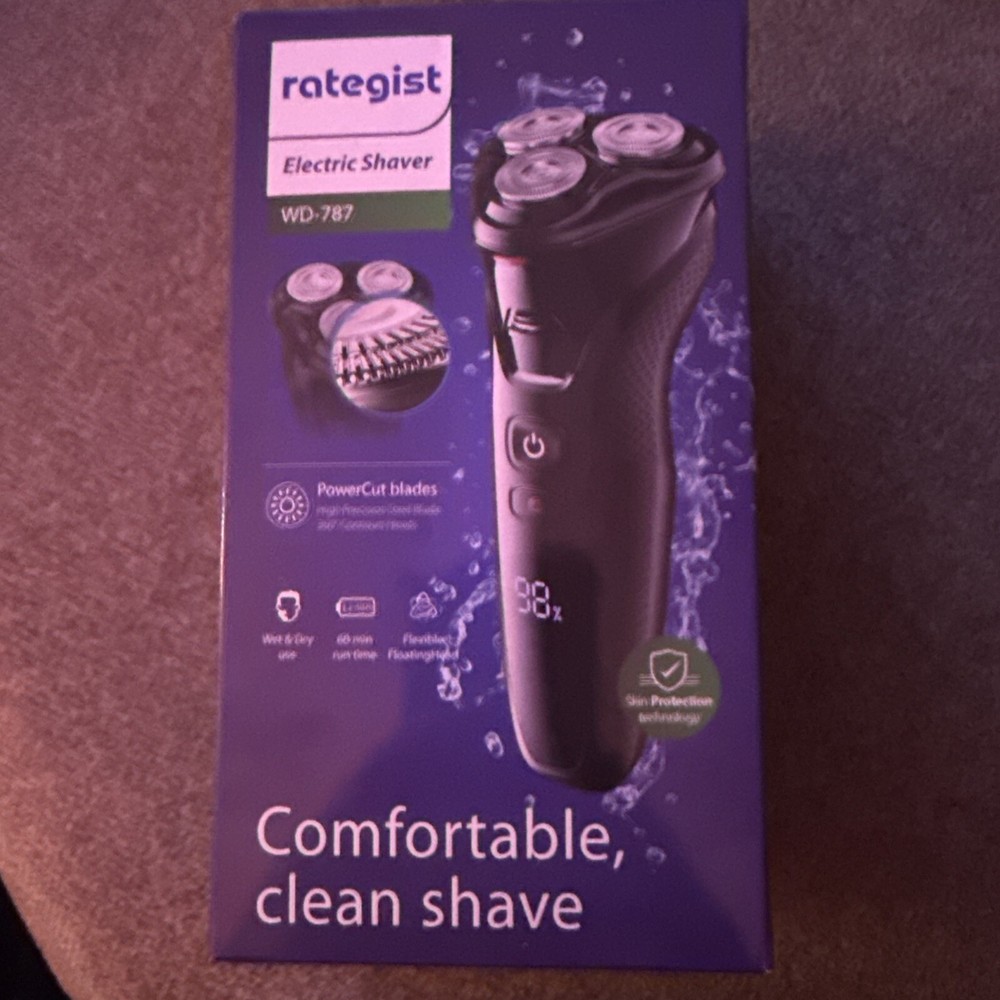 Electric Razor for Men, rategist Rechargeable Electric Shaver, Waterproof Wet Dr