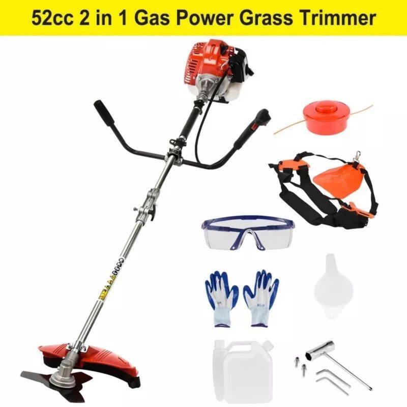52cc 2-Stroke Gas Straight Shaft Brush Cutter and Grass Trimmer