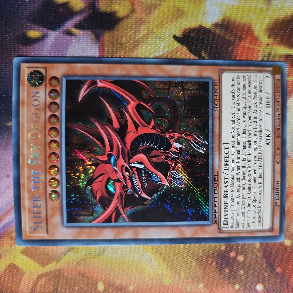 Yu-Gi-Oh Slifer the Sky Dragon SBC1-ENH01 1st Edition Secret Rare Card
