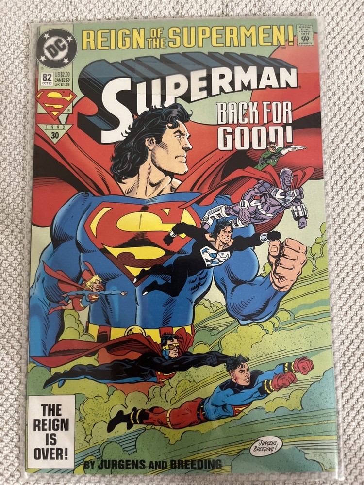 Superman #82 Standard Edition-Direct (DC Comics October 1993)
