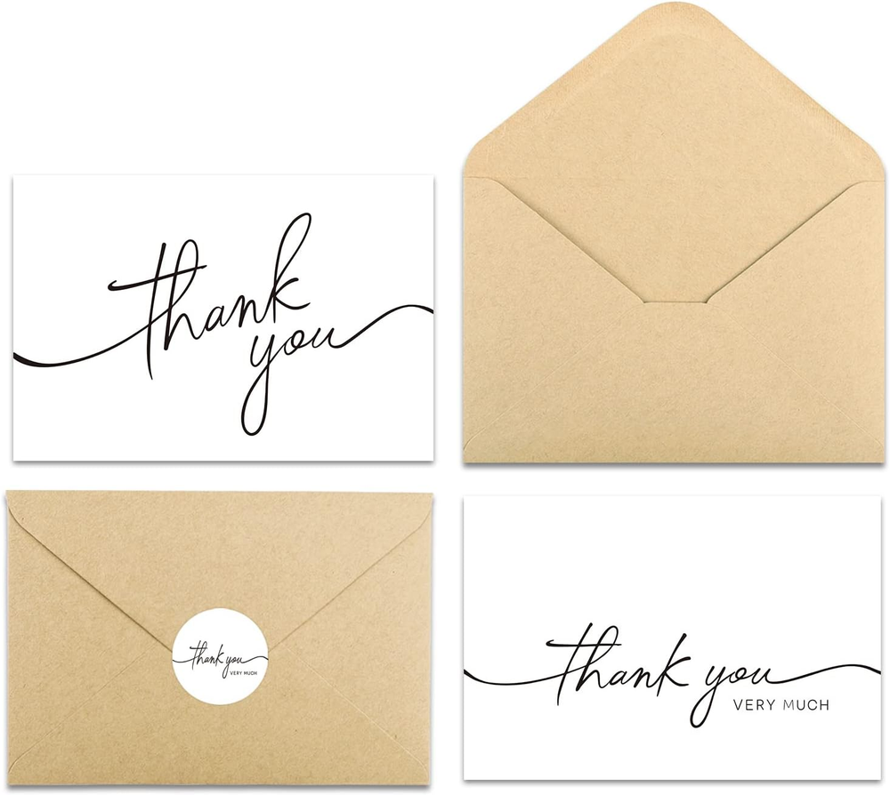 30 Pack Thank You Cards with Envelopes, 4