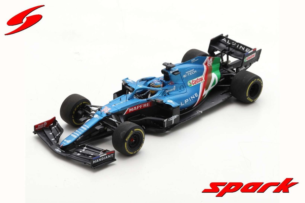 SPARK S7858 ALPINE A521 N°14 Alonso F1 Team 8th GP Abu Dhabi 2021 1/43