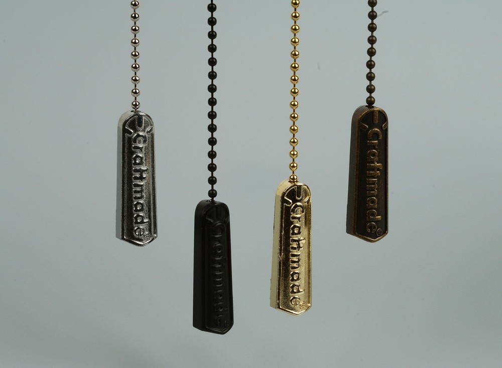 Craftmade Flat Black Ceiling Fan Logo Pull Chain RP-14CFB RP-14C