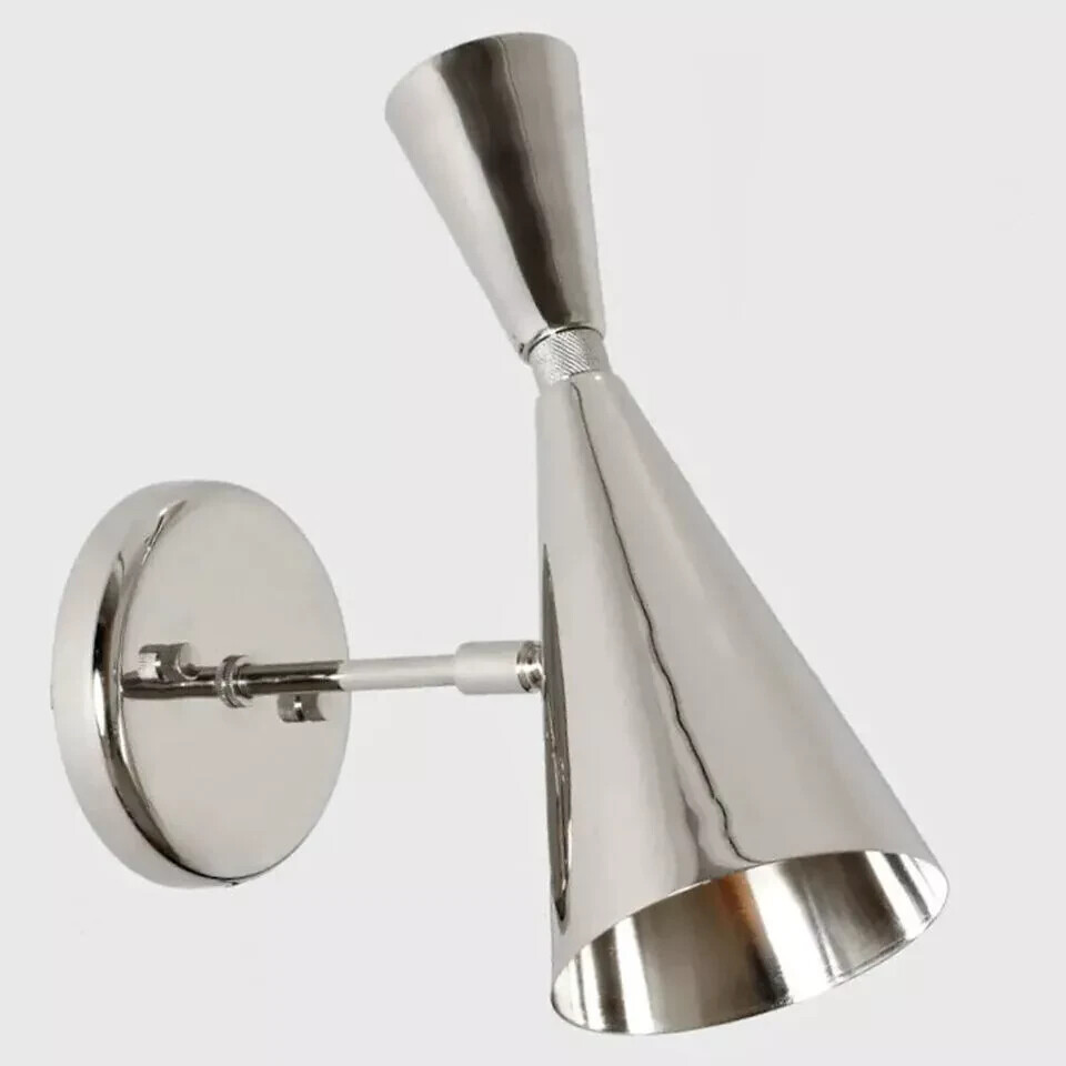 Mid Century Brass Wall Sconce Lamp in White LELO Inspired by Italian Stilnovo