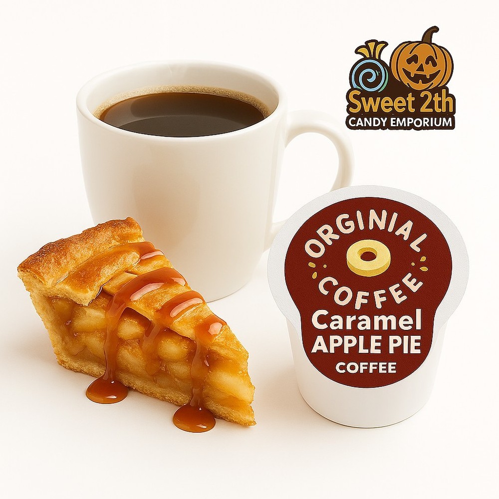 Keurig K-Cup Pods 50ct Donut Shop Caramel Apple Pie Seasonal Light Roast Coffee.