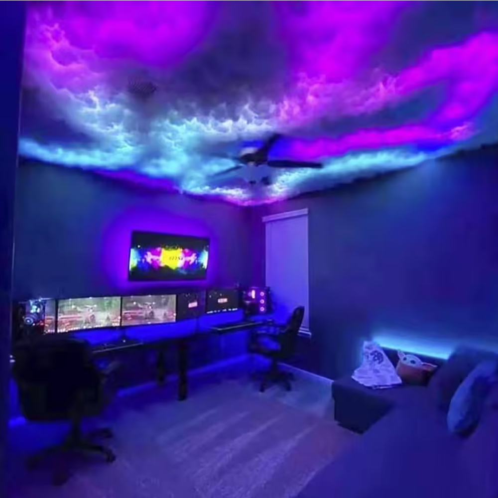 Thunder Cloud RGB LED Ceiling Light Strip with APP & Remote Control for DIY Room Decor