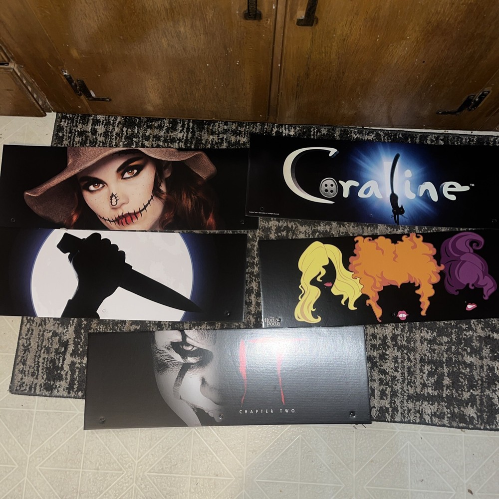 Spirit Halloween Horror Cardboard Sign Lot