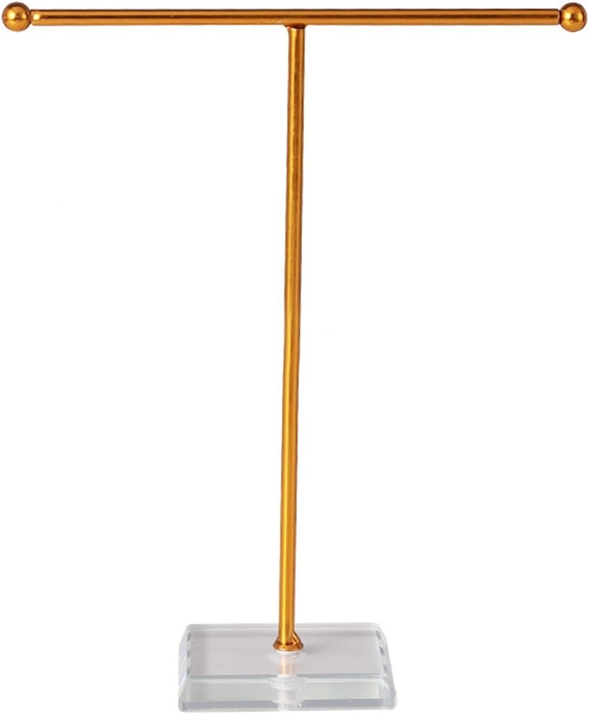 Jewelry Stand Necklace Holder T-Bar Metal Jewelry Organizer Tower