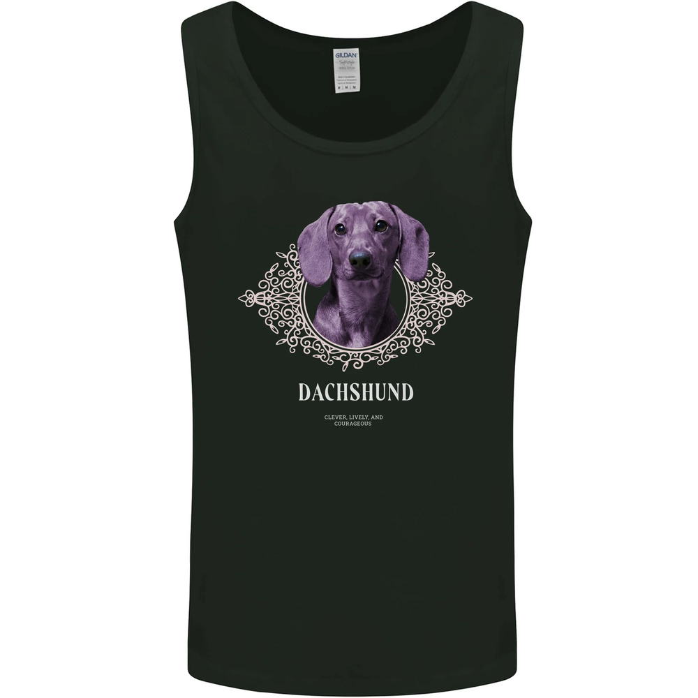 A Dachshund Dog With Decoration Mens Vest Tank Top