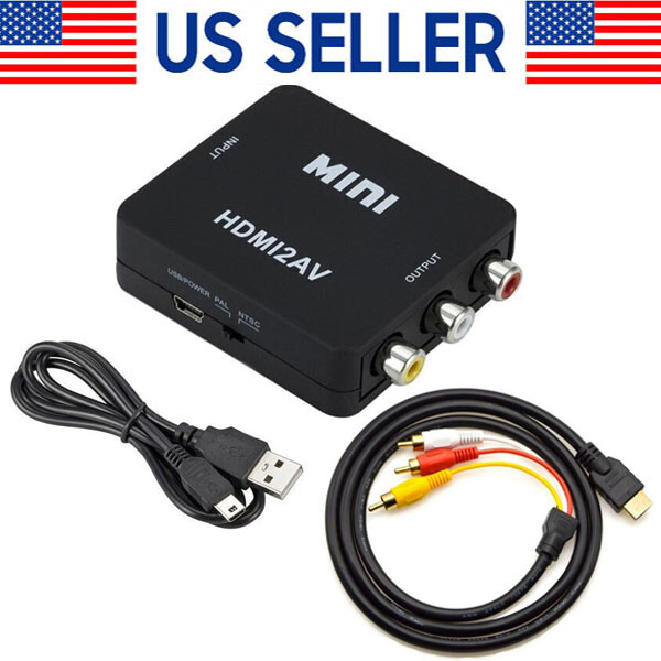 HDMI to RCA AV Converter Cable 1080P CVBS 3RCA Composite Video Audio Adapter