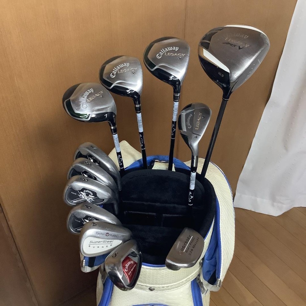 Callaway Men's 12-Piece Golf Club Set with Caddy Bag S Flex Luxury Right Handed