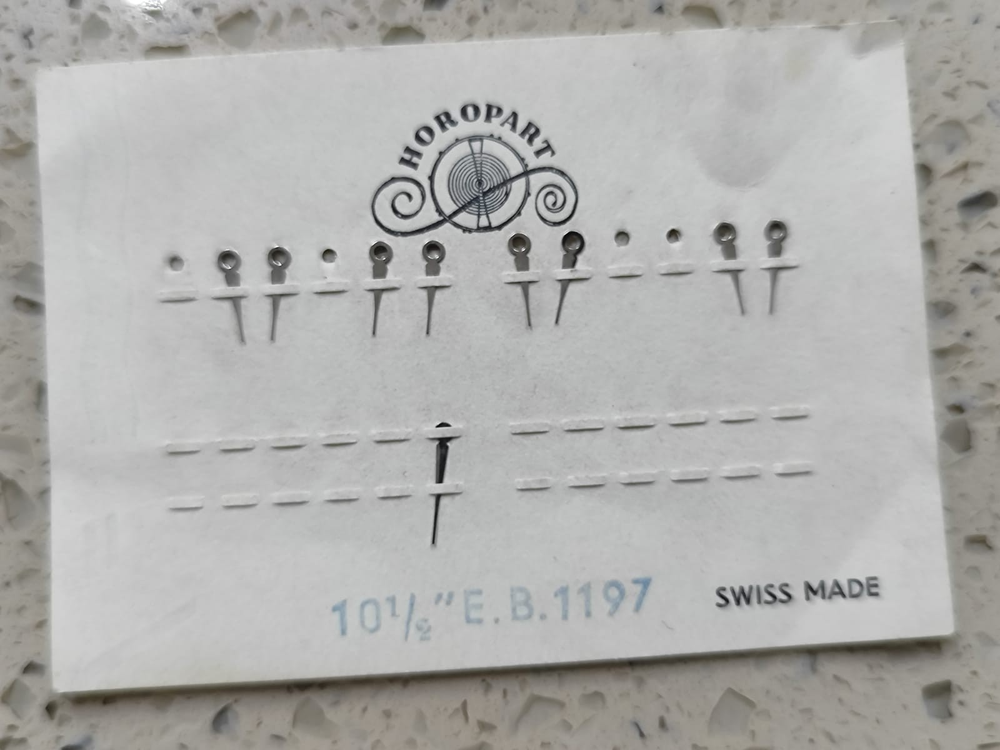 Vintage E.B 1197 Movement Winding  Part Lot hands Silver  Swiss Original NOS