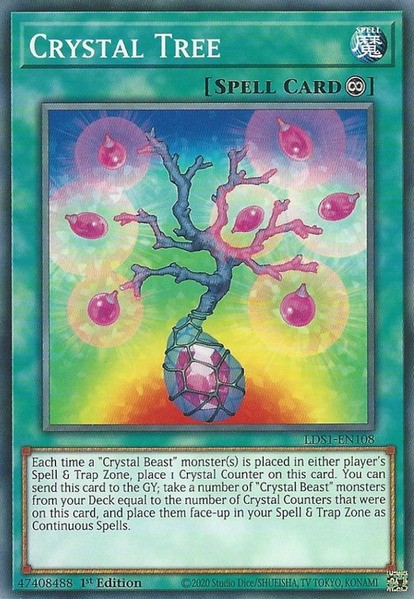 Crystal Tree LDS1-EN108 Common 1st Edition Near Mint Yugioh Card