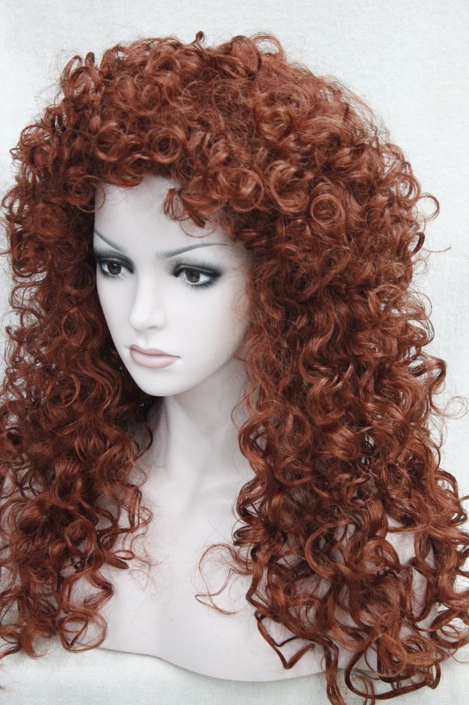 new fashion sexy Copper Red loose curls 24