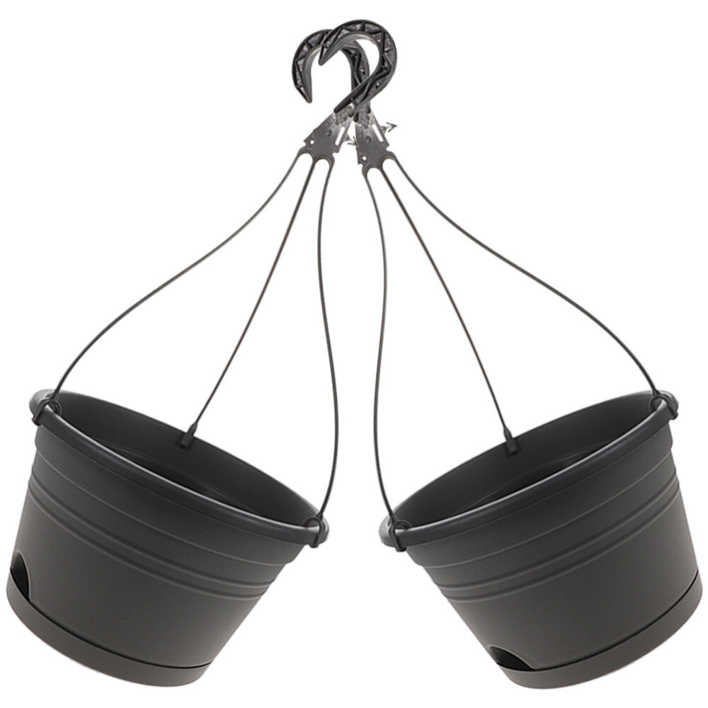 2 Pcs Hanging Baskets for Plants Indoor Balcony Guardrail Orchid Basin