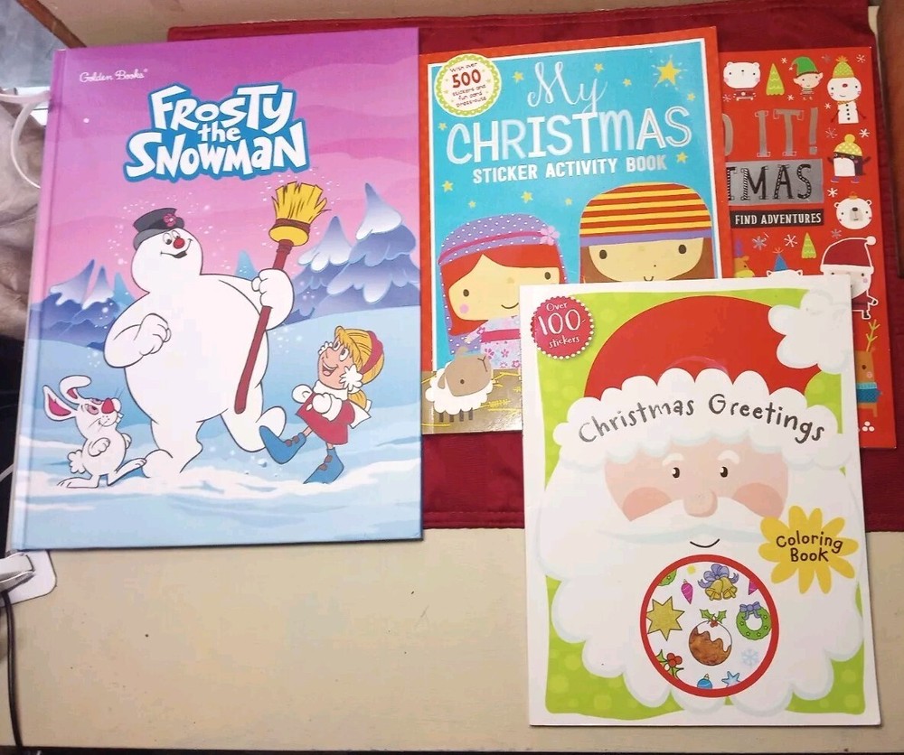 Frosty the Snowman Big Golden Book +3 BIg Sticker Activity Books!!
