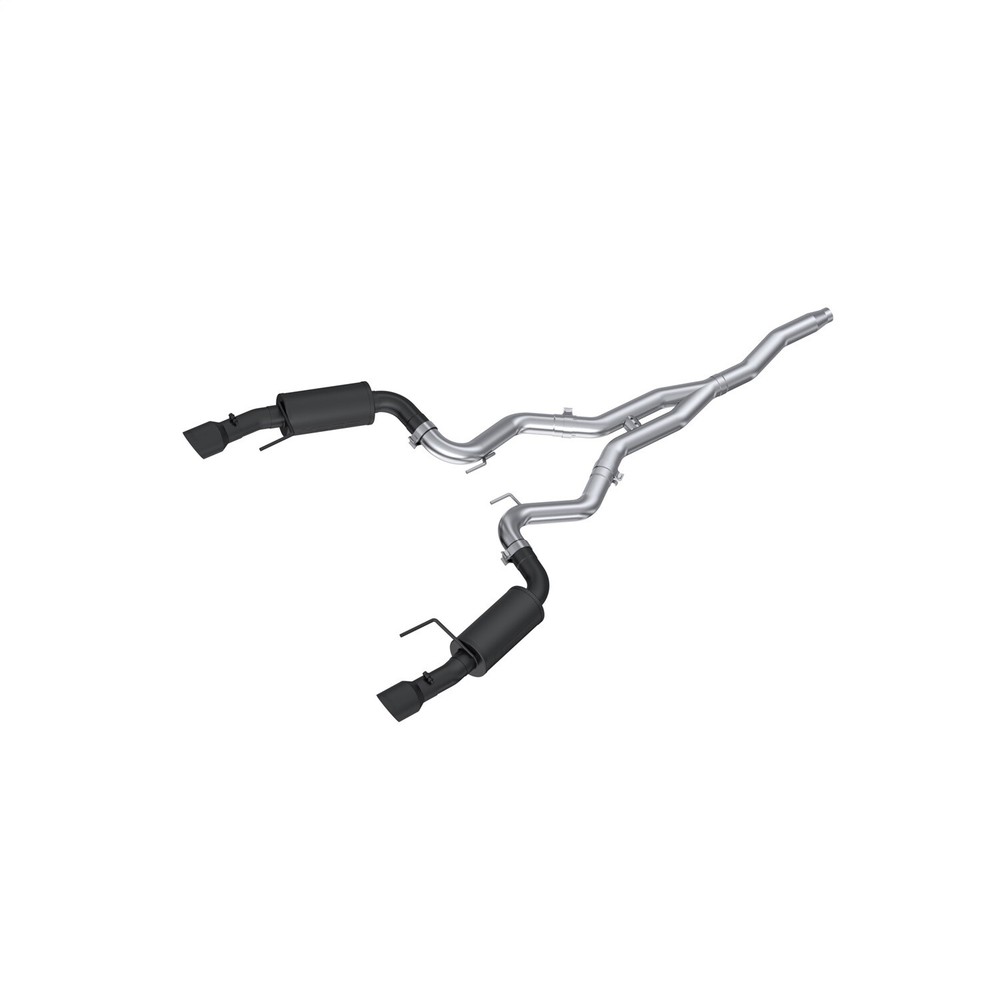 MBRP Exhaust S7274BLK Armor BLK Cat Back Exhaust System Fits 15-25 Mustang