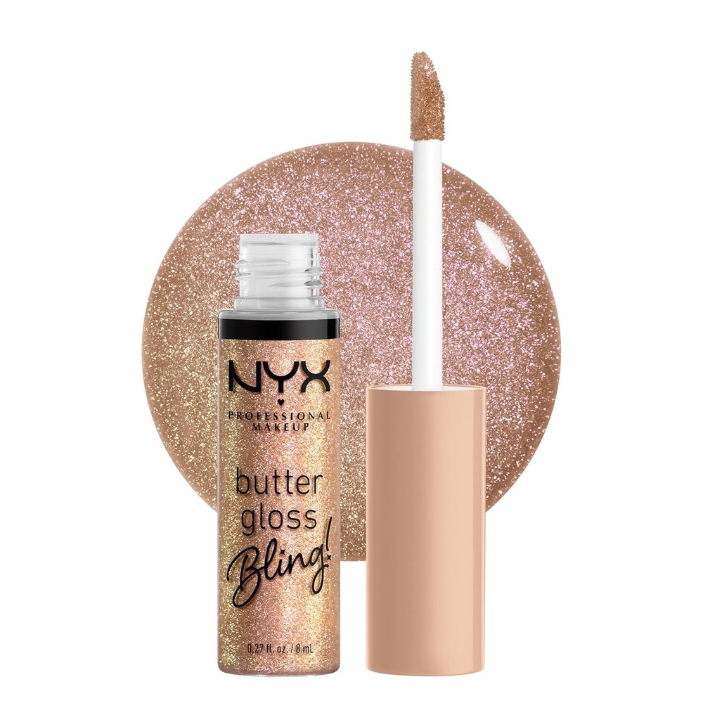 NYX PROFESSIONAL MAKEUP Butter Gloss Bling Lip Gloss, Non Sticky and Shiny Vegan