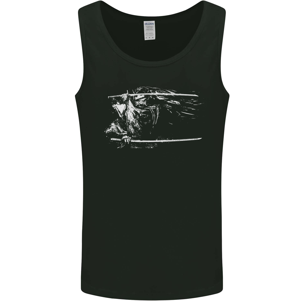 Samurai Sword Silhouette Mens Vest Tank Top
