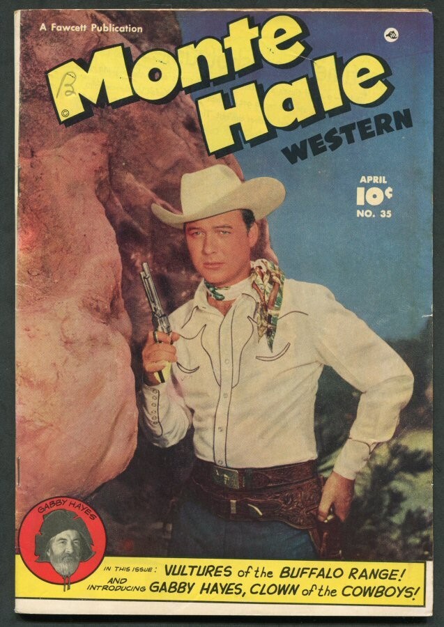 1949 #35 MONTE HALE WESTERN COMIC BOOK--FAWCETT---VG/FINE..STAN MUSIAL